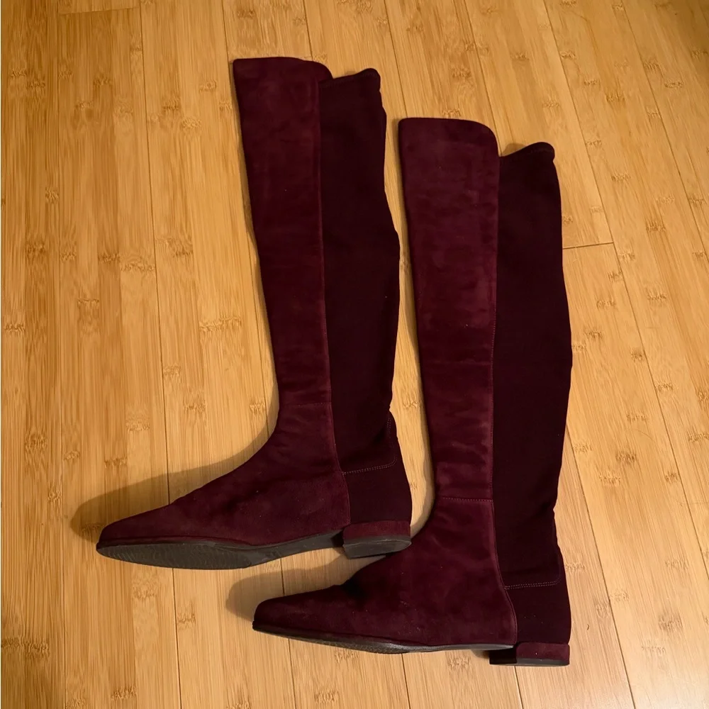 Stuart Weitzman Gams Suede Over the Knee Boots